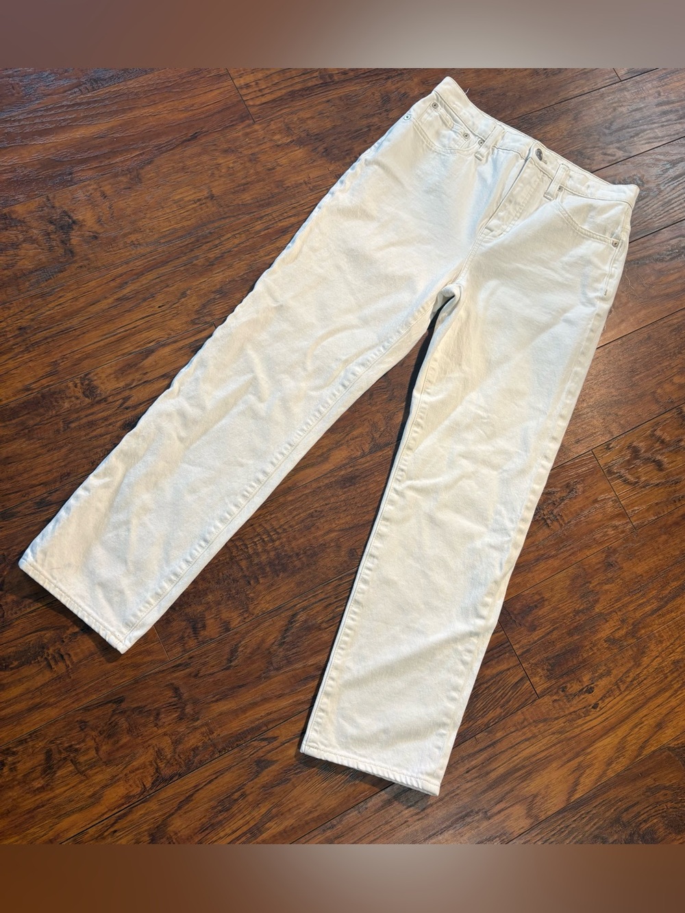Madewell women’s size 24 white classic straight jean